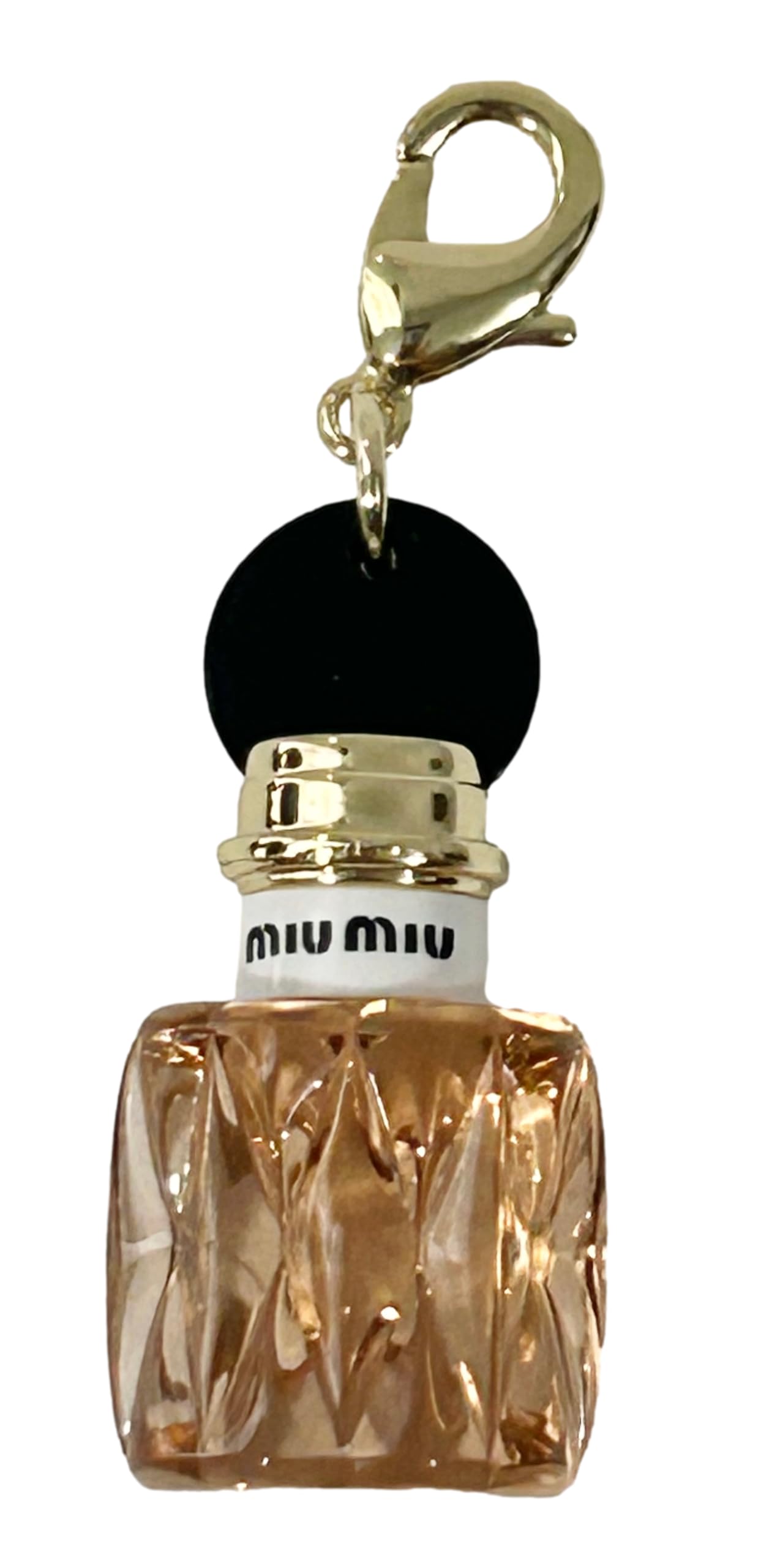 Miu Miu Bottle Logo Small Charm - 1 Charm included. Perfect for keys chains bags necklaces (9459)