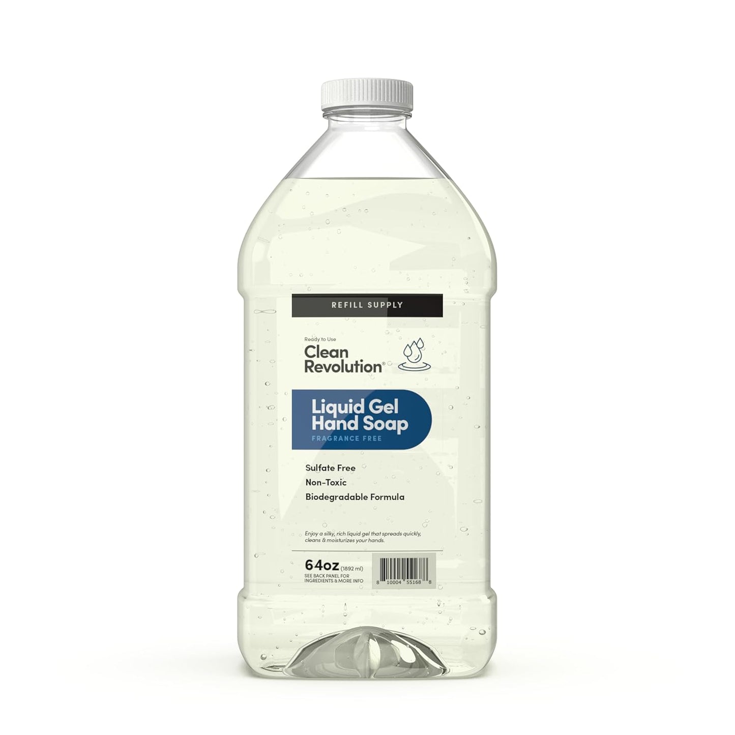 Liquid Gel Hand Soap - Natural Lavender Essential Oils | Silky Rich, Quick Lather, 128 Fl Oz
