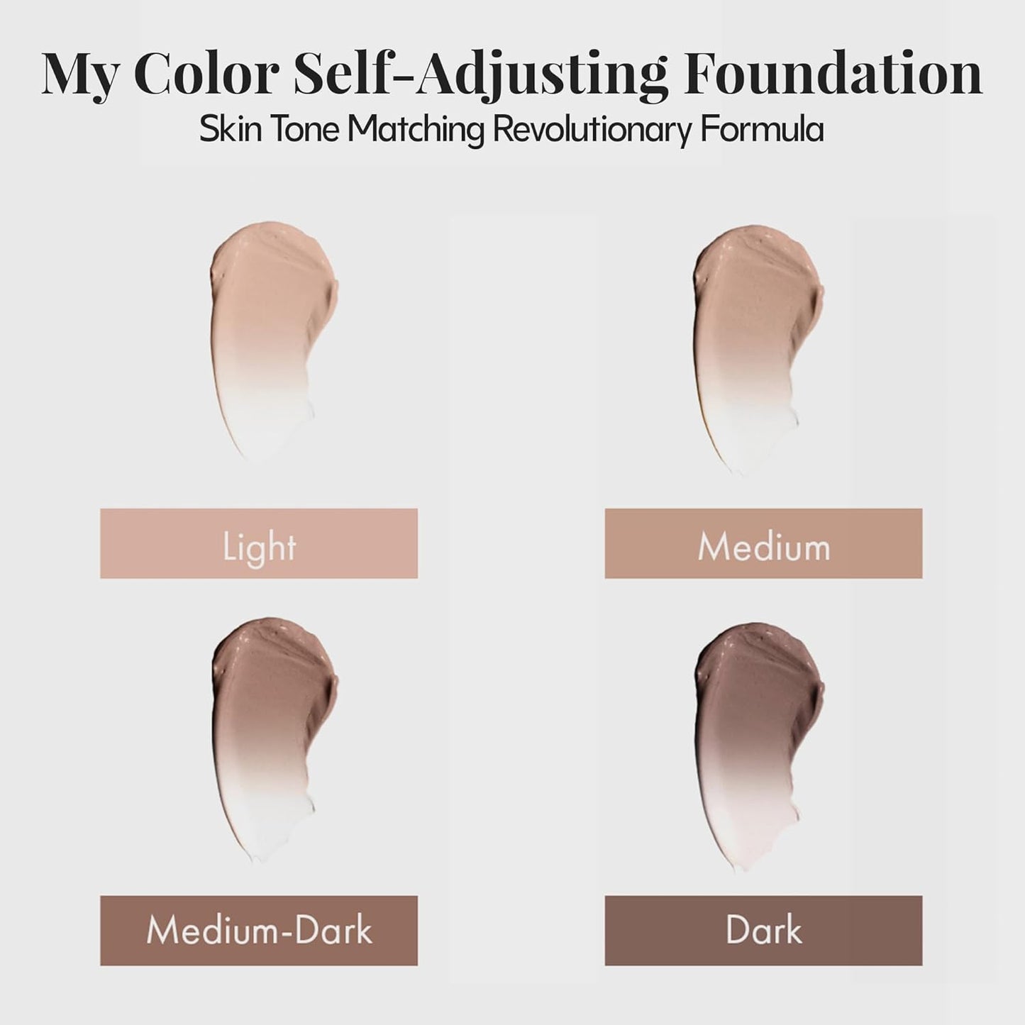 Jerome Alexander My Color Self-Adjusting Foundation - Hydrating & Lightweight Face Makeup with Kabuki Brush | Light, 1 oz