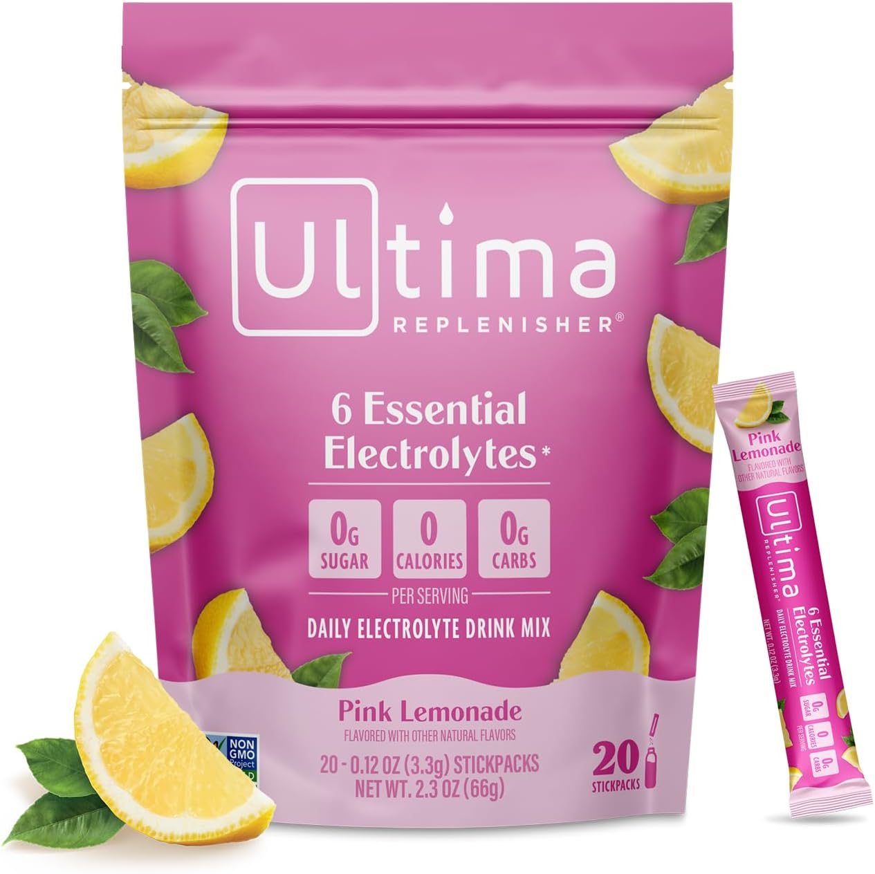 Ultima Replenisher Electrolyte Powder | Zero Sugar Hydration Packets with 6 Electrolytes – Original Variety Pack, 20 Stickpacks