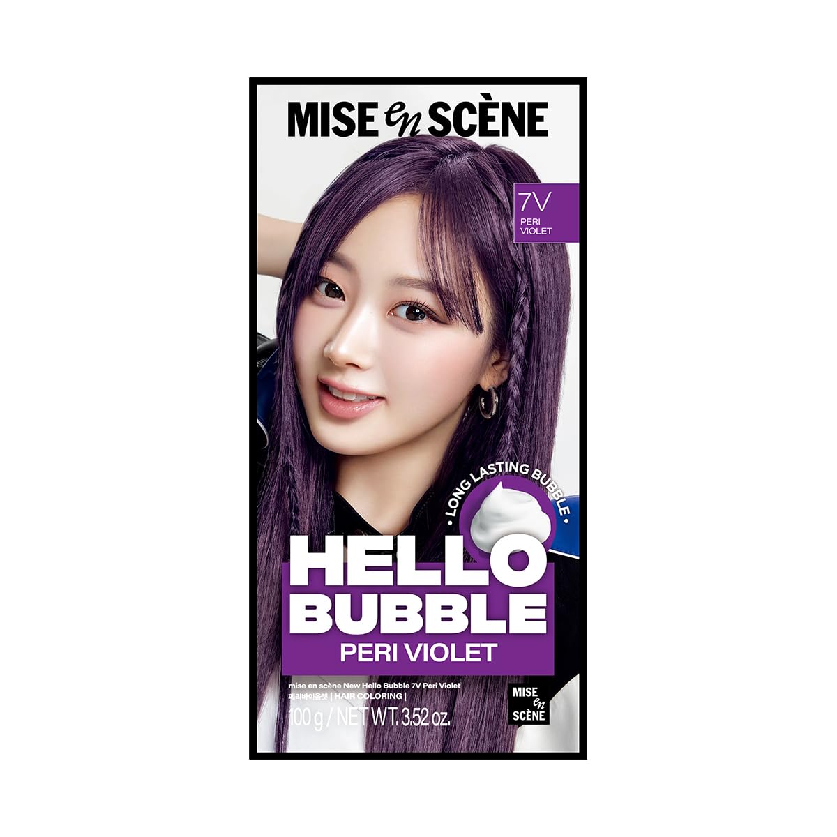 Hello Bubble Hair Color Dye Set - Ash Rose 7AR | Vibrant Korean Hair Color