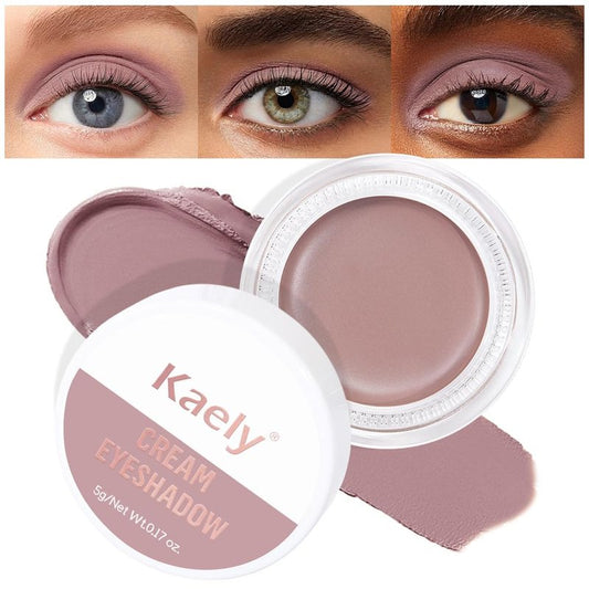 Matte Cream Eye Shadow Palette - Highly Pigmented Monochrome Colors | Waterproof & Blendable for Mature Skin