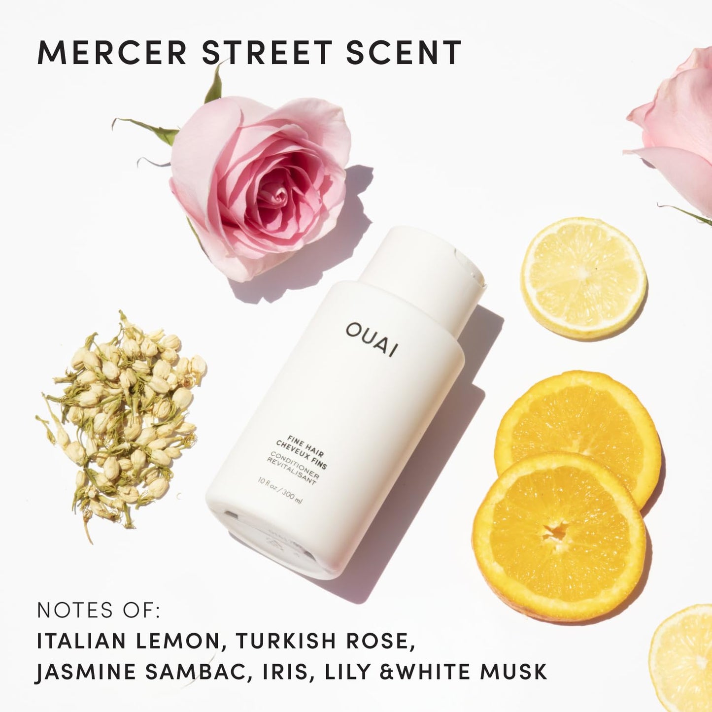 OUAI Fine Hair Conditioner - Volumizing Formula with Keratin, Biotin & Chia Seed Oil - Adds Softness & Bounce | 10 Oz