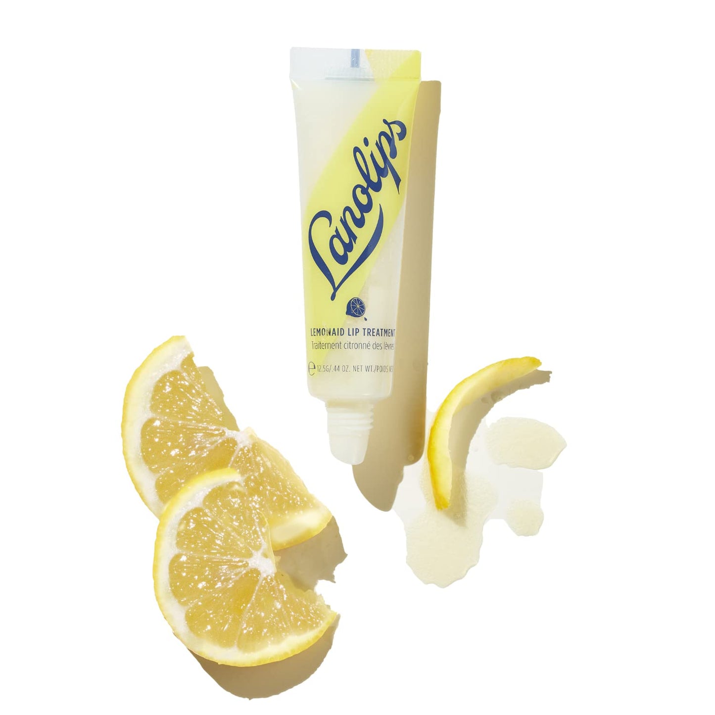 Lanolips Lemonaid Lip Treatment - Clear Exfoliating Lip Gloss with Lanolin & Lemon Oil | 12.5g for Dry, Cracked Lips
