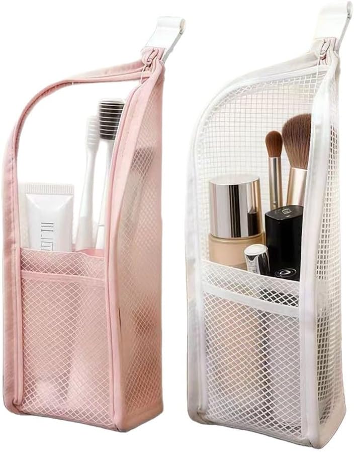 Clear Hanging Toiletry Bag - Waterproof EVA Travel Organizer | Large Capacity, Foldable Design for Men & Women