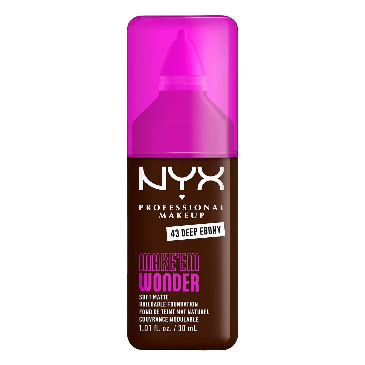 NYX Professional Makeup Liquid Foundation - 24HR Soft Matte Finish, Buildable Full Coverage | 12 Natural