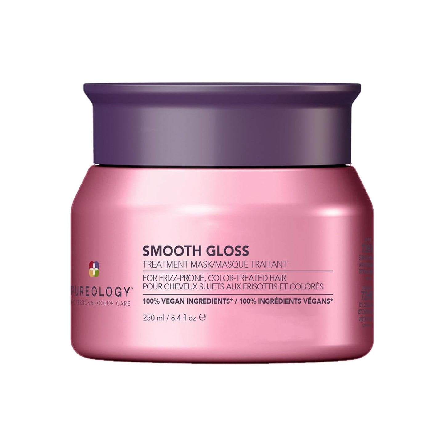 Pureology Smooth Gloss Treatment Mask | Smoothing Hair Mask for Frizz Control & Humidity Protection - Vegan, Color-Treated Hair