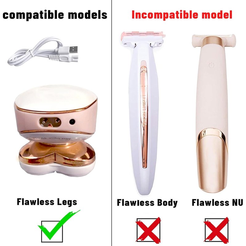 LinMei Replacement Charging Cable for Finishing Touch Flawless Legs Shaver USB Power Cord for Women Electric Trimmer
