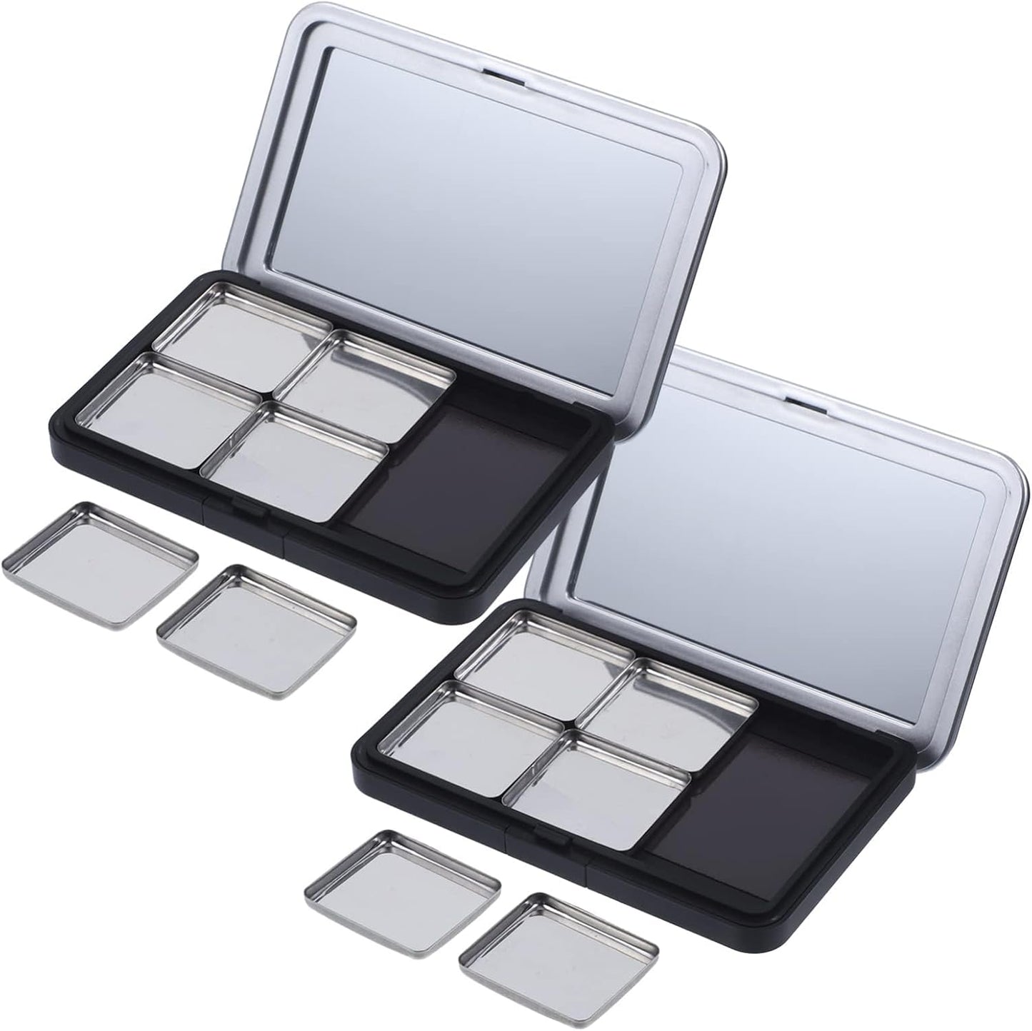 Magnetic Makeup Palette with Mirror - Empty Eyeshadow & Lipstick Organizer for Makeup Storage | Versatile & Stylish Design