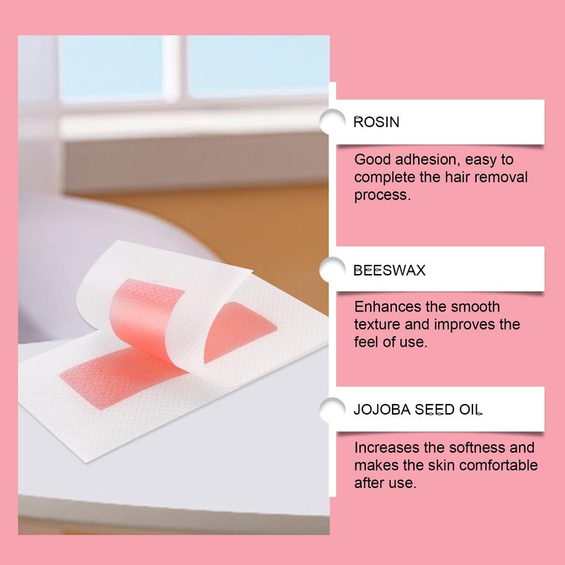 40PCS Facial Wax Strips for Hair Removal, Facial Hair Removal for Women, Waxing Kit for Women's Face, Bikini, Chest, Body, Arms, Legs, Back | 40pcs Waxing Strips & 8 calming Oil Wipes