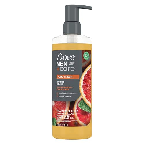Dove Men+Care Pure Fresh 2-in-1 Shampoo & Conditioner 17.5oz - Orange & Sage Scent