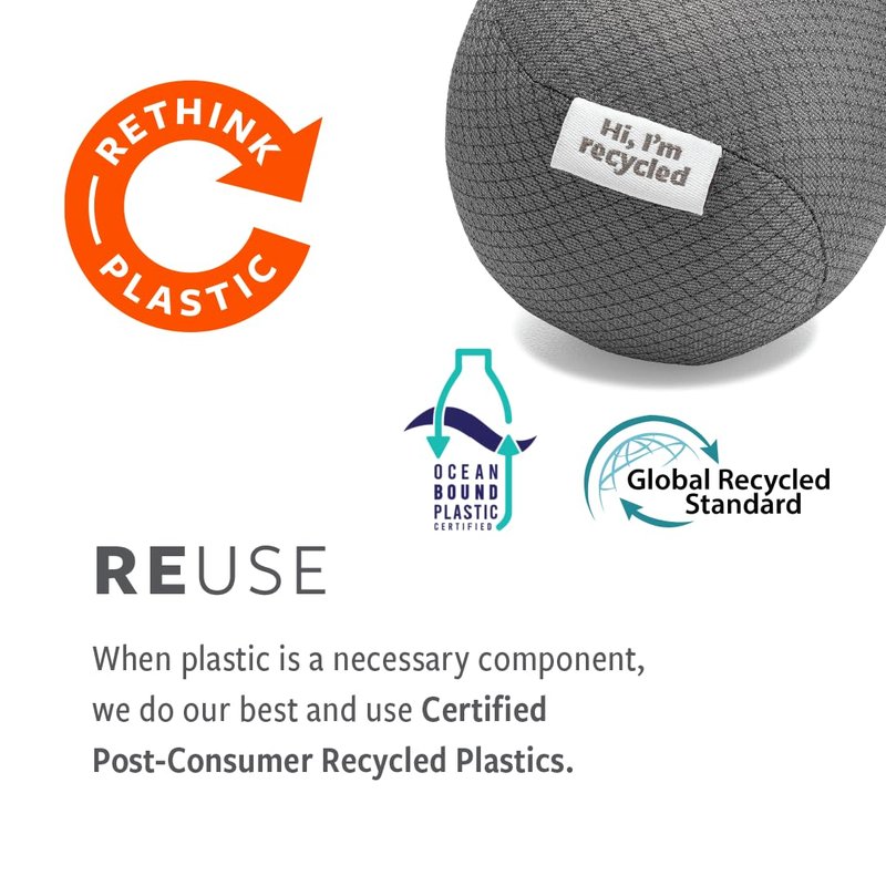 Full Circle Tidy 100% Organic Cotton Dish Cloths 3 Pack - Absorbent, Reusable, Kitchen Towels, Eco-Friendly, Machine Washable - Gray