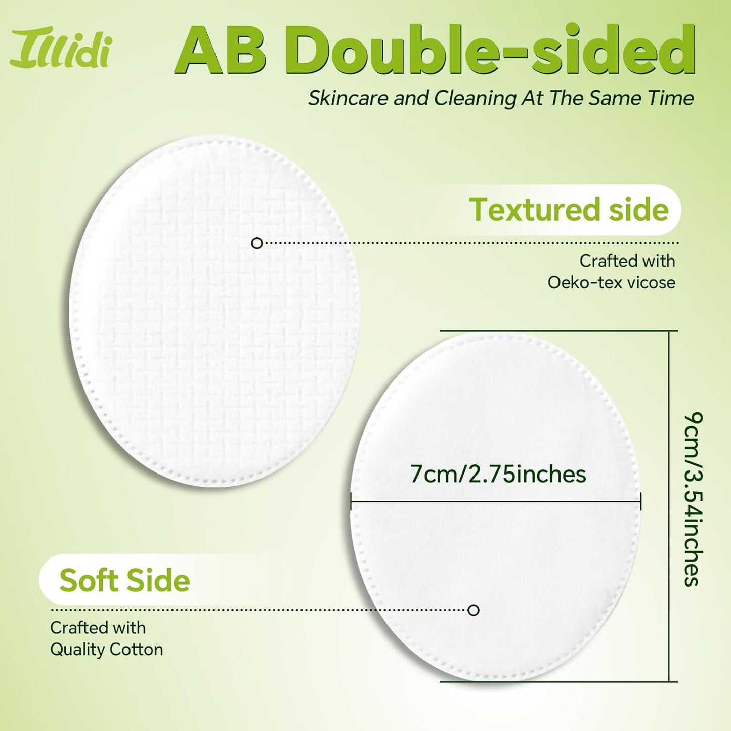 Large Oval Cotton Pads - Multi-Layer Dual-Sided for Makeup Removal & Cleansing | 80 Count