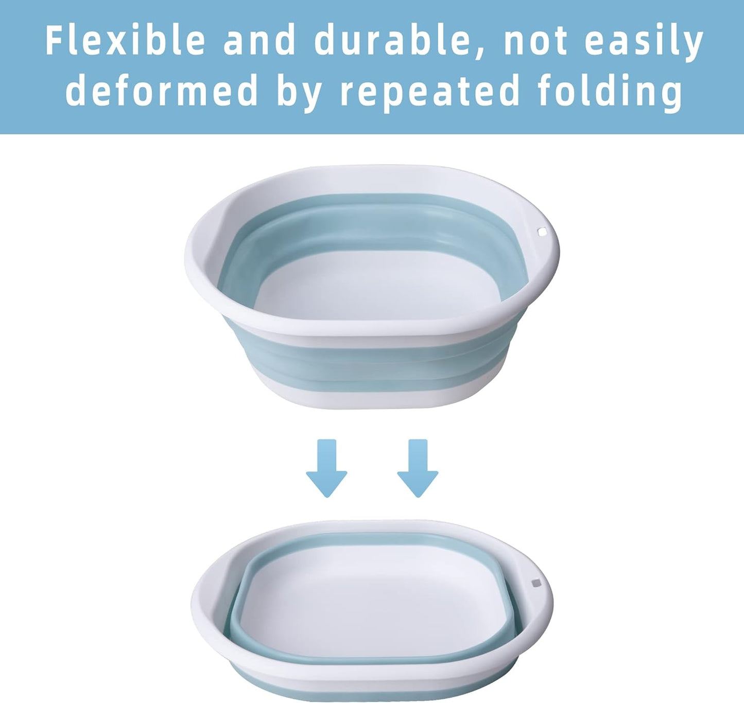 Portable Pool Foot Bath - Collapsible Foot Wash Basin for Above Ground Pools | Compact & Easy to Store