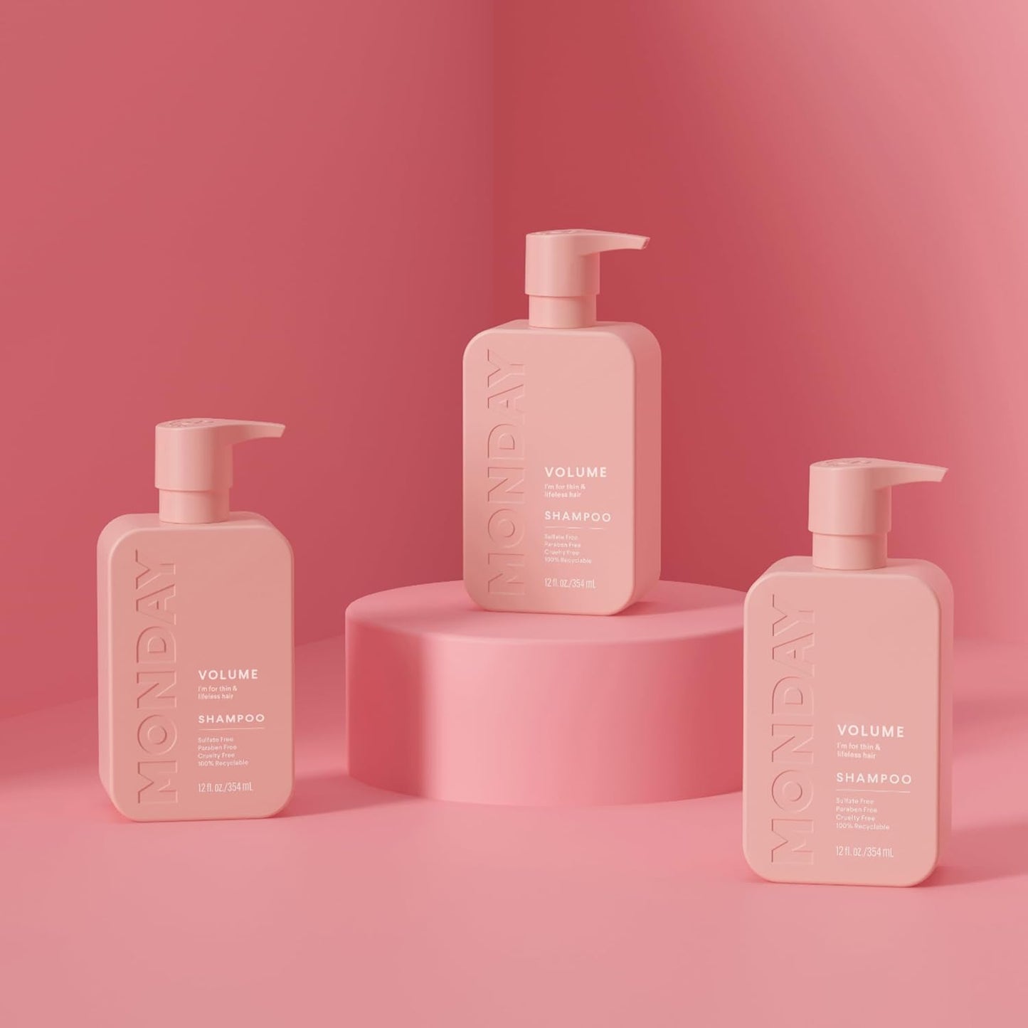 Monday Haircare Volume Shampoo - Hydrolyzed Collagen & Macadamia Oil for Thin, Fine Hair | 354 mL