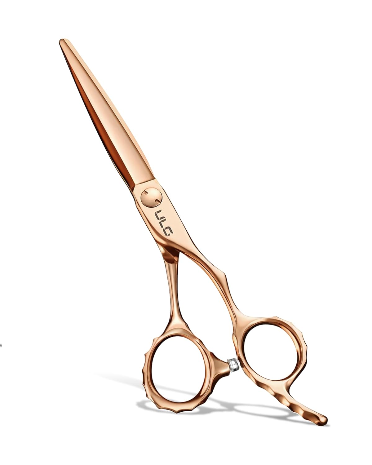 Left-Handed Hair Cutting Scissors - ULG 6.5-Inch Razor Edge Barber Shears | Japanese Stainless Steel, Blue Fingerhole Ring