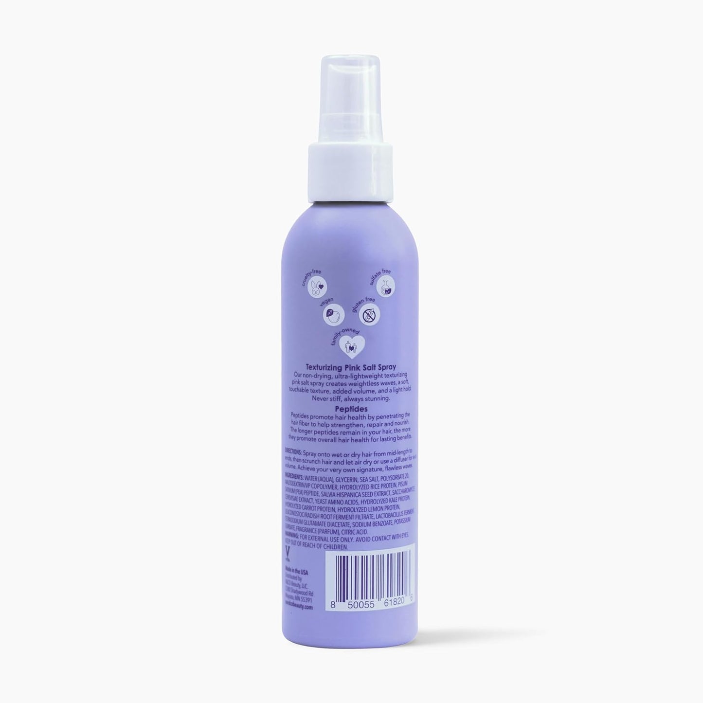 **Beauty Wave Babe Texturizing Pink Salt Spray - Volumizing Beach Wave Mist with Himalayan Salt & Peptides | 6 oz (2 Pack)**