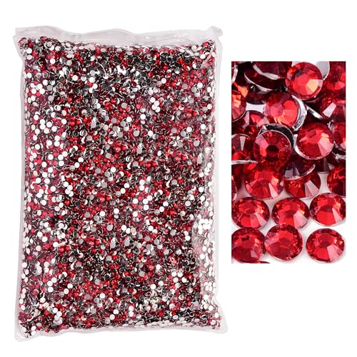 BLINGINBOX Siam 6mm Flatback Resin Rhinestones 5000pcs for Crafts & Nail Art