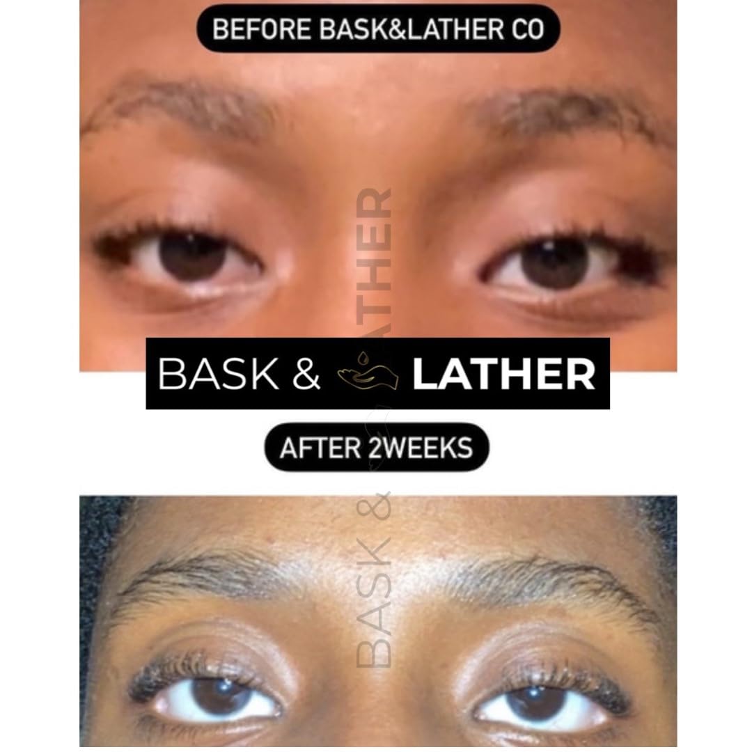 Lash Serum for Thicker, Fuller Eyelashes & Brows - Castor & Jojoba Oil, 3 Month Supply with Brush Applicator