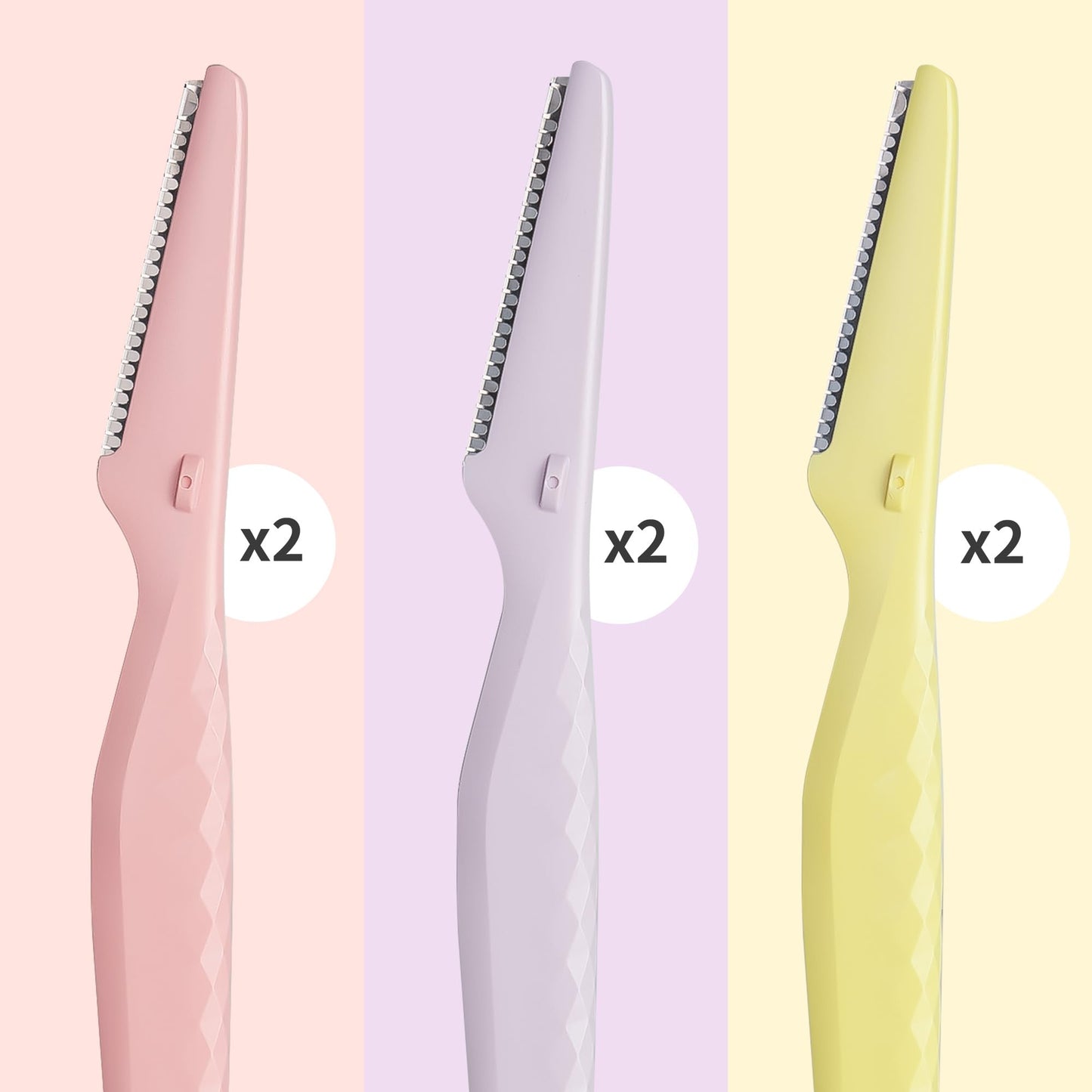 Tinkle Everglow Dermaplane Razor (6 ct), Eyebrow Razor & Face Razors for Women, Peach Fuzz Remover, Dermaplaning Tool, Stainless Steel Blades, Stocking Stuffers