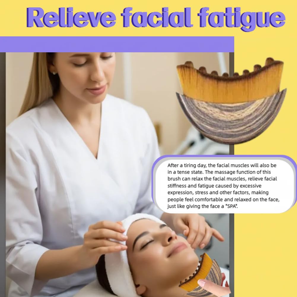 Lymphatic Contour Face Brush - Sculpting Tool for Anti-Puffiness & Detox | Improves Skin Glow & Absorption