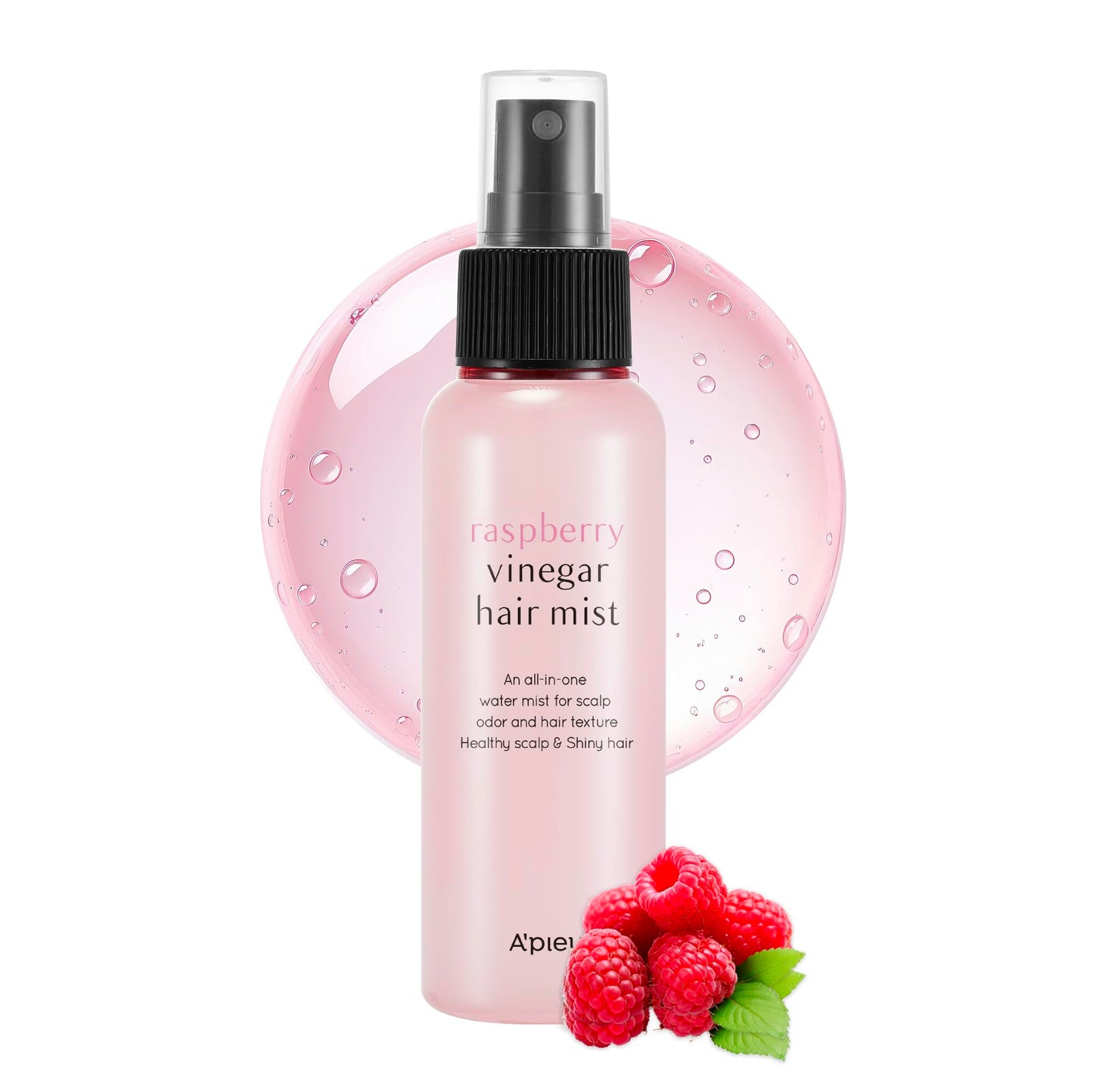 A’PIEU Raspberry Hair Vinegar Rinse - Scalp Clean & Detox for Oily and Itchy Scalp, Buildup & Dandruff Scalp Treatment, pH-Balancing for Fresh and Shiny Hair. Korean Haircare. 6.76 fl oz