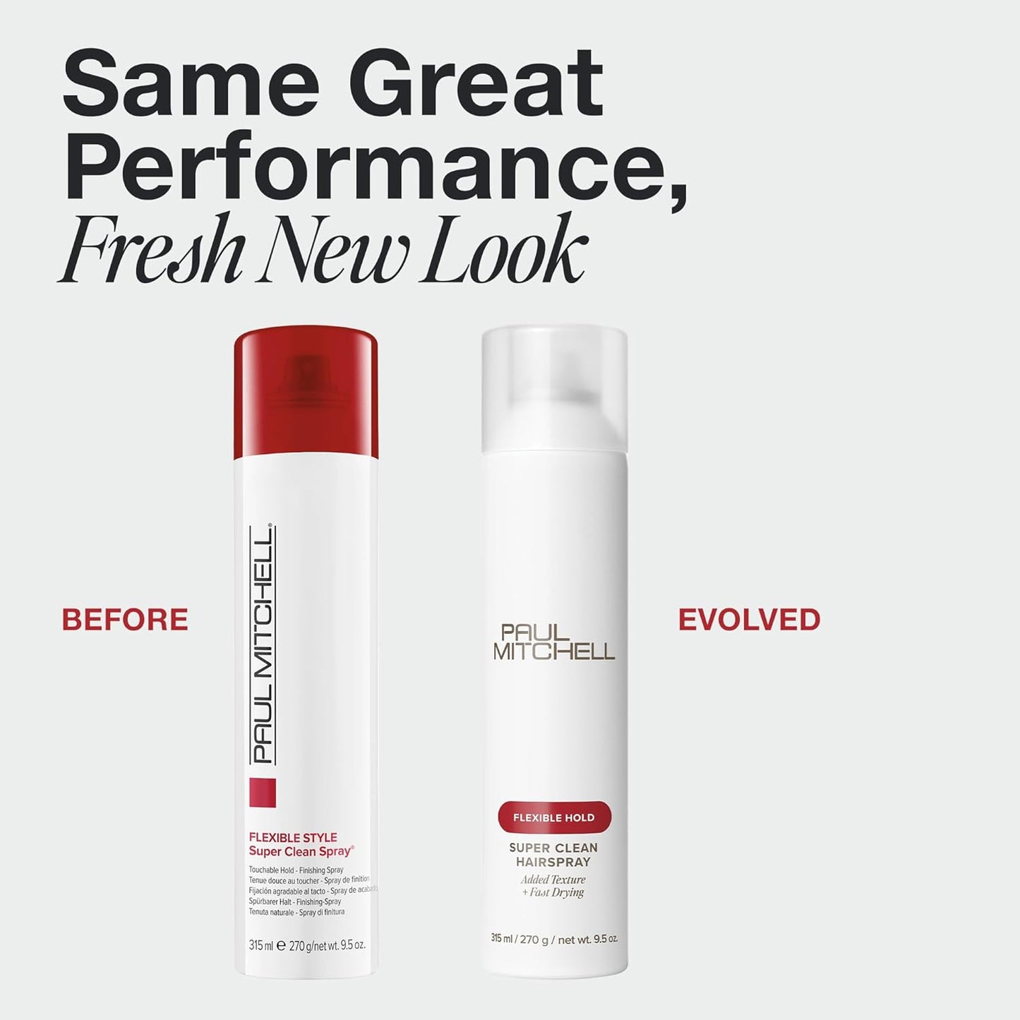 Paul Mitchell Super Clean Hairspray - Fast Drying, Flexible Hold for All Hair Types