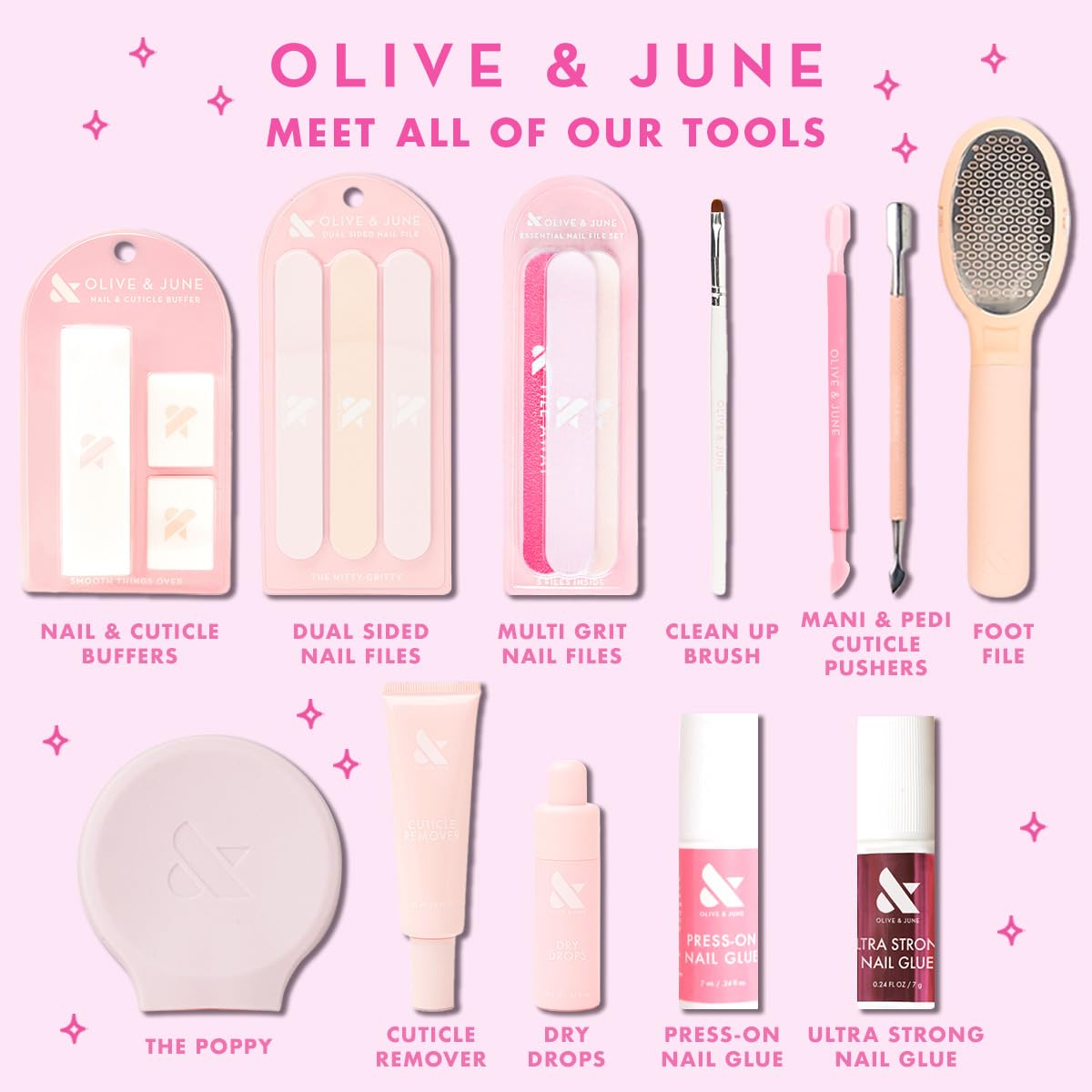 Olive & June - Universal Nail Polish Bottle Handle | Ergonomic Grip for Easy, Steady Manicures | Soft Silicone, Fits Any Bottle