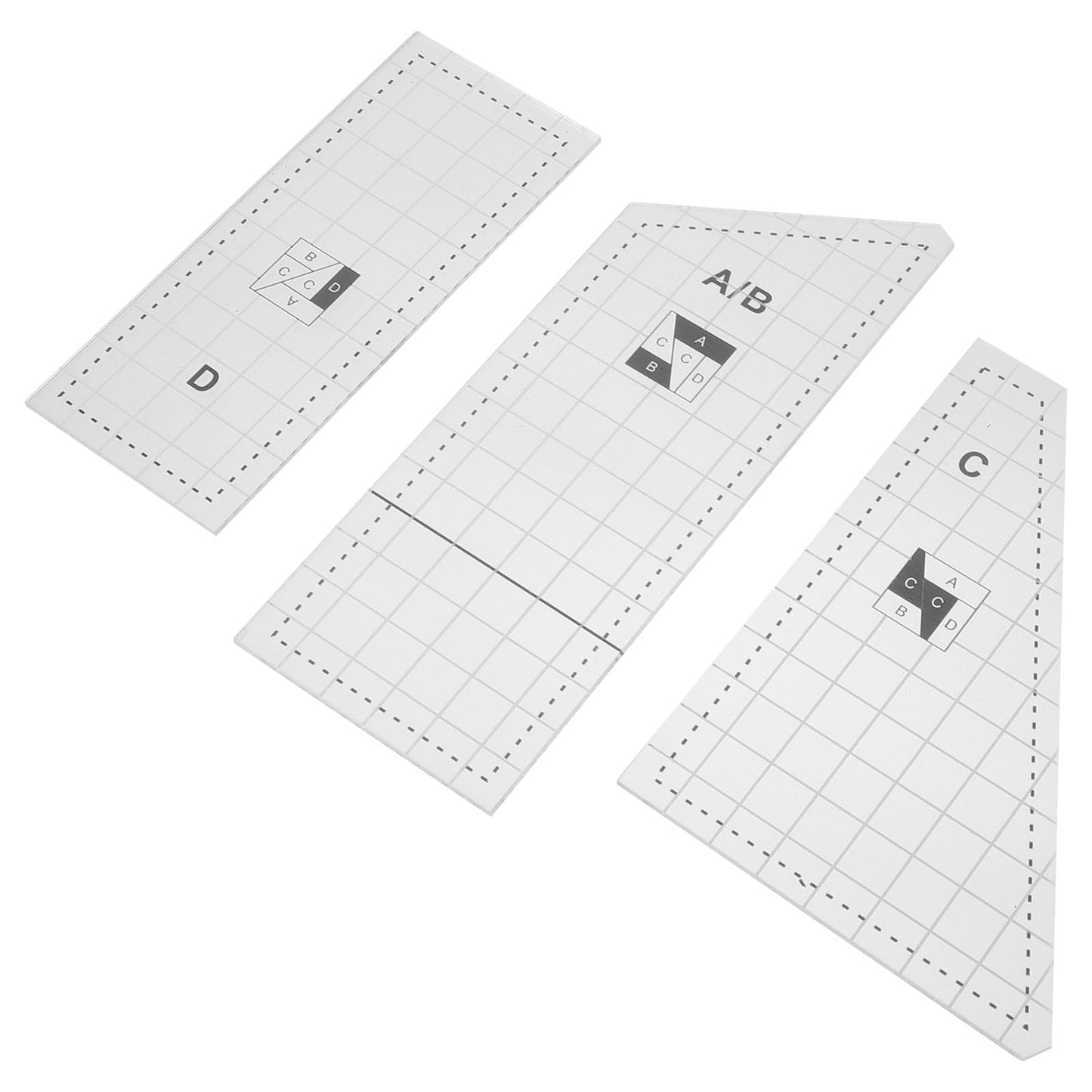 1Set Durable Quilting Templates DIY Patchwork Sewing Tools for Crafting Includes Sewing Templates for Quilting and Patchwork Projects