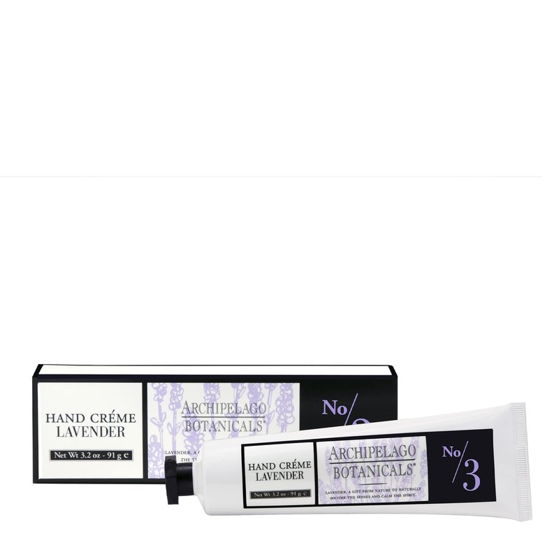 Archipelago Botanicals Lavender Hand Crème, Rich and Lightly Scented Hand Lotion for Dry Skin, Cuticles and Rough Spots, Premium Plant Extracts (3.2 oz)