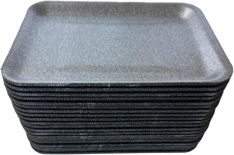 Craft Foam Trays - 20 Rectangle Trays for DIY Crafts & Printmaking | 8.25" x 5.75" x 0.5" (Pink/Rose)