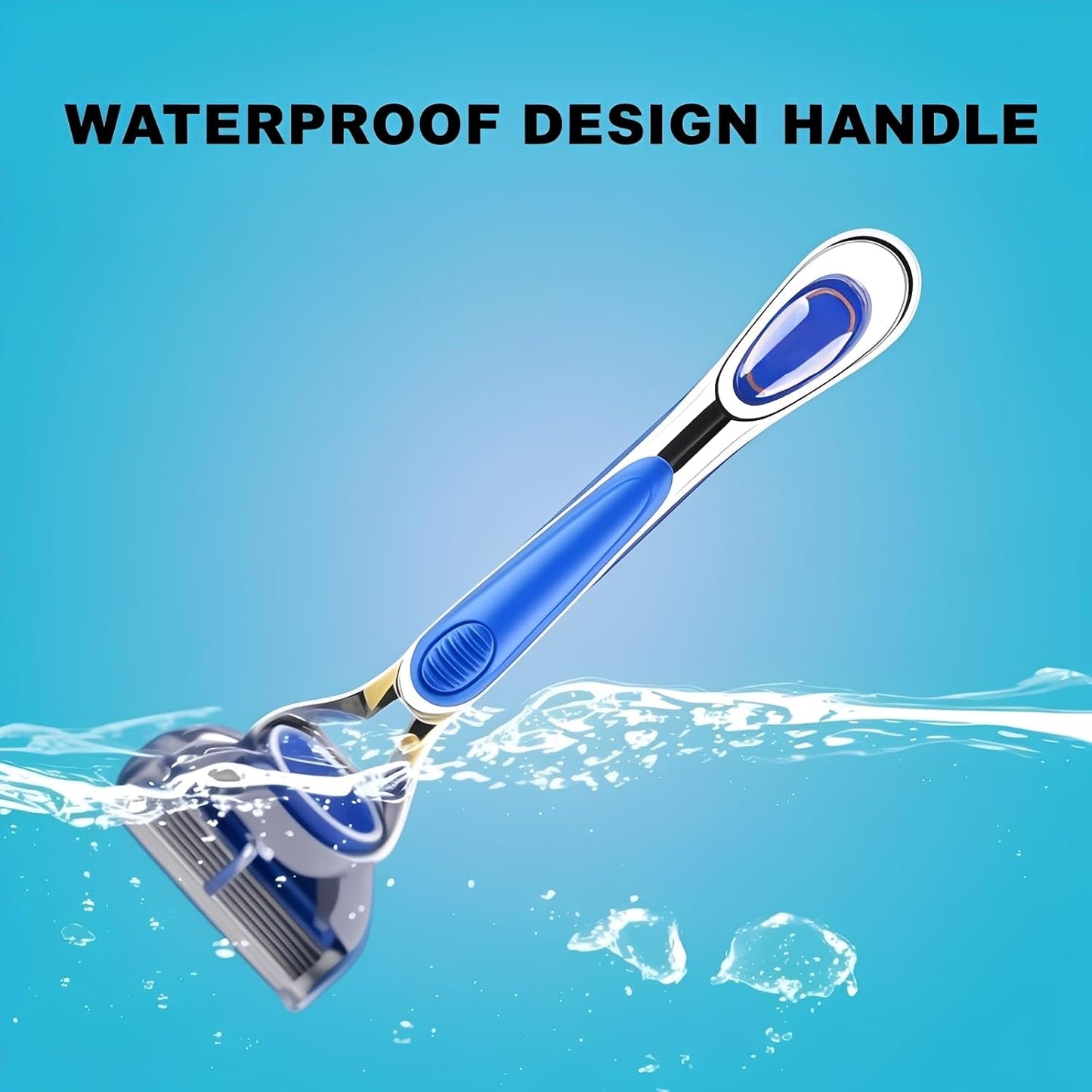 Gillette Fusion 5 Replacement Handle - Ergonomic Metal Design for Comfort | 2-Pack