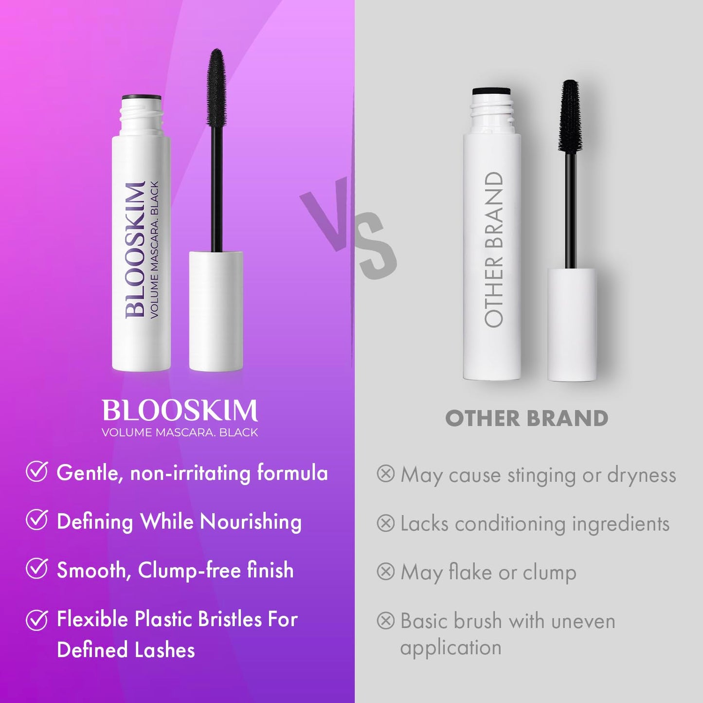 Mascara for Older Women 60 Plus: Black Prime Lash Mascara - Prime Mascaras for Mature Women Makeup - Hypoallergenic Non-Clumping Formula for Sensitive Eyes, 5.5g
