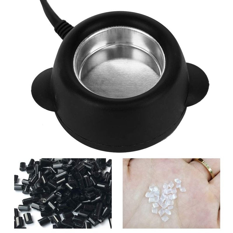 Luatoxry Hot Glue Pot, 150 Degree Constant Temperature Hot Pot, 110-220V Glue Melting Stove with 1.6in Inner Diameter, ABS Hair Extension Pots for Home, 2.4x2.4x0.6in