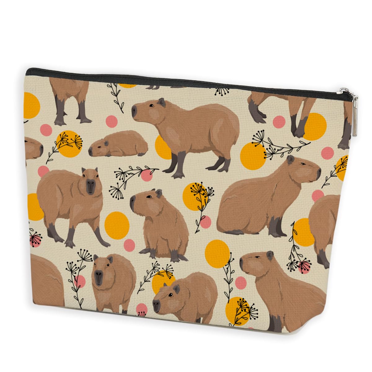 Azteoiz Cute Capybara Makeup Bag Capybara Gifts Cosmetic Bag Animal Lover Gifts for Women Girls Capybara Lovers Daughter Friends Sisters Capybara Stuff Graduation Birthday Gifts Travel Toiletry Bag
