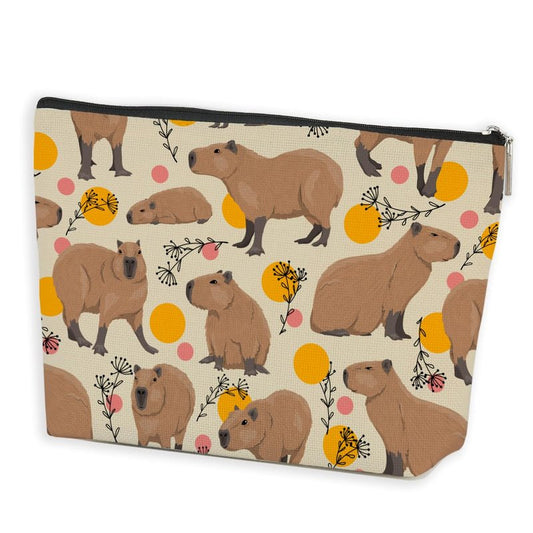 Azteoiz Cute Capybara Makeup Bag Capybara Gifts Cosmetic Bag Animal Lover Gifts for Women Girls Capybara Lovers Daughter Friends Sisters Capybara Stuff Graduation Birthday Gifts Travel Toiletry Bag