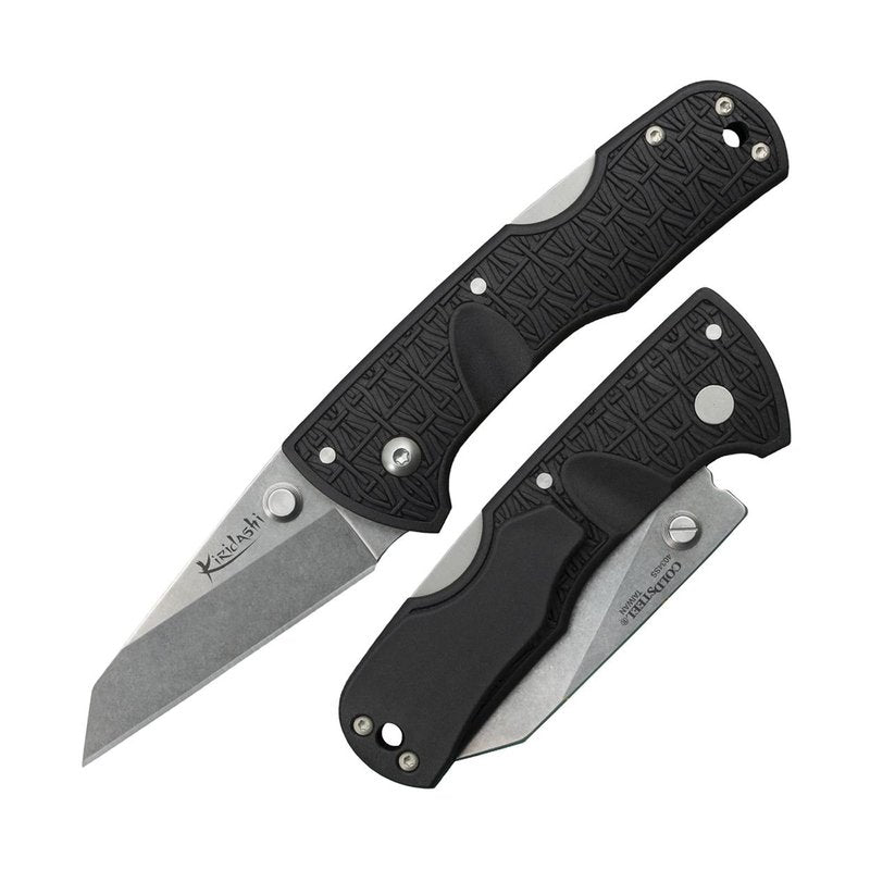 Cold Steel Kiridashi 2.5" 4034SS Sheepsfoot Blade 4" Griv-Ex Handle Everyday Carry Utility Tactical Folding Knife, Blister Pack