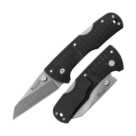Cold Steel Kiridashi 2.5" 4034SS Sheepsfoot Blade 4" Griv-Ex Handle Everyday Carry Utility Tactical Folding Knife, Blister Pack