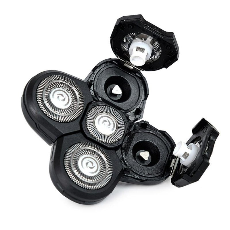 3-Pack Replacement Shaver Heads for Bald Men, Compatible with Freebird Electric Shaver for Smooth Comfortable Shave - 5 Blades Refills for Bald Head Maintenance