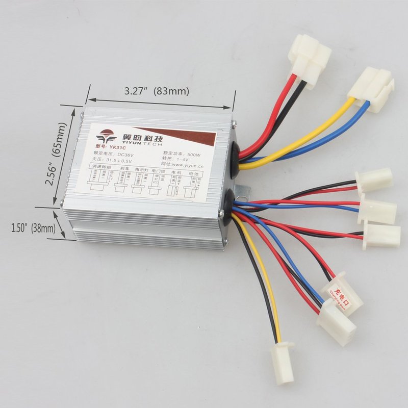 WEIYINGSI Motor Speed Controller 36v 500w Electrical Scooter E Bike Bicycle Tricycle Brush Motor Control Box
