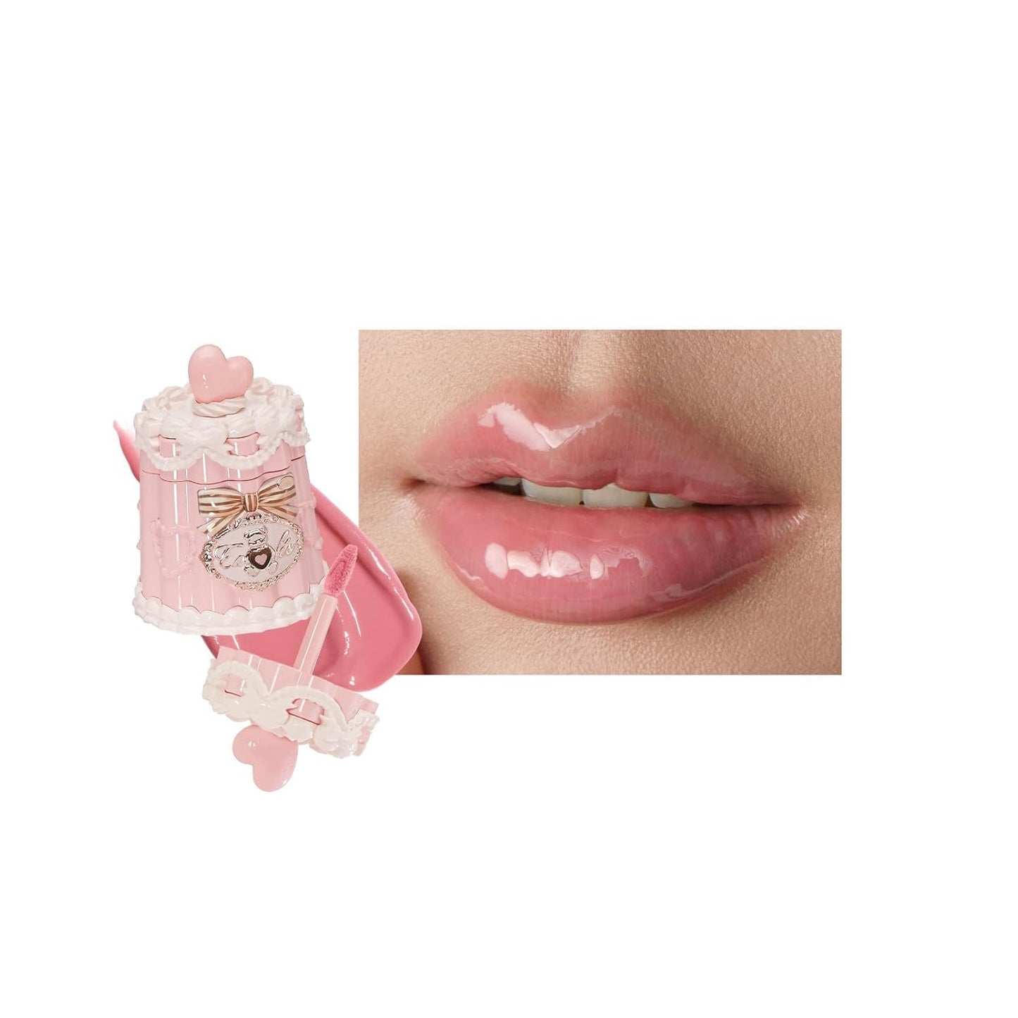 Sweetie Bear Coating Lip Jelly - Soft Moisturizing Tinted Lip Gloss with Botanicals | Lightweight Non-Sticky Pink Plumper, 0.18 oz