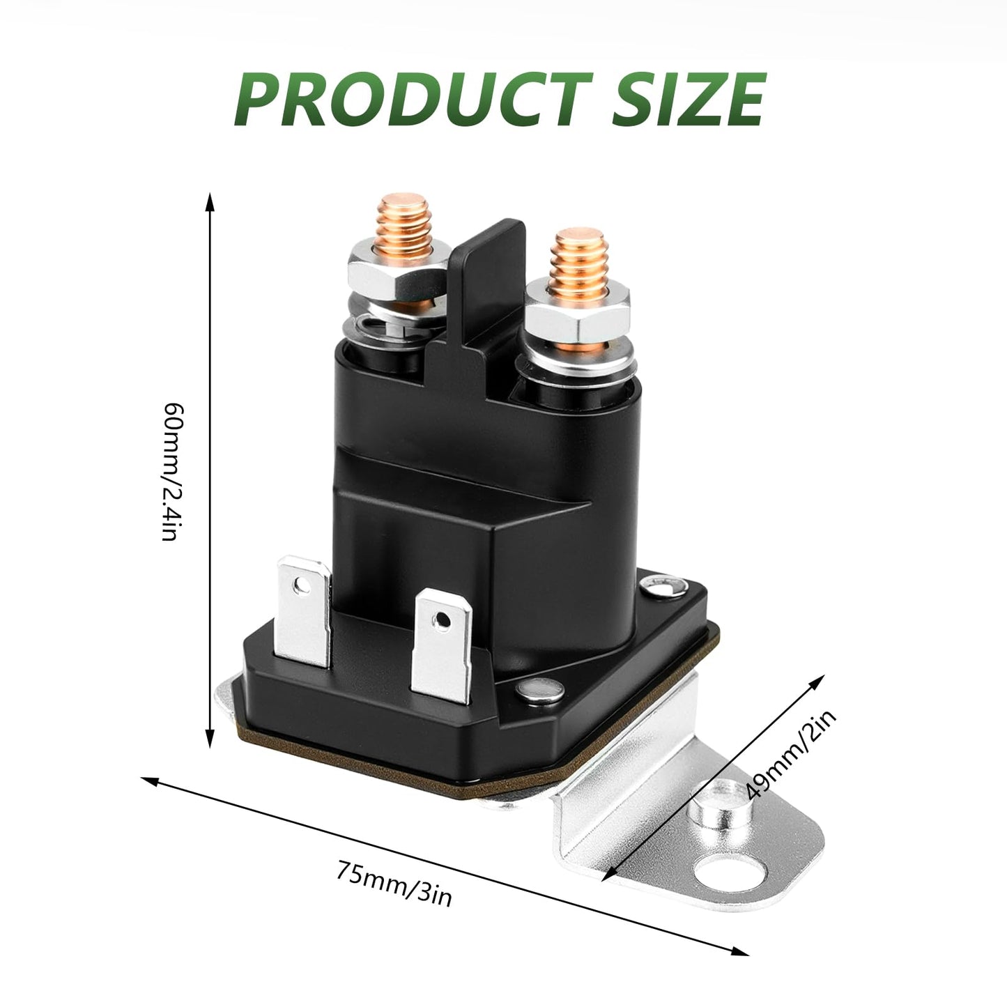 Tecreddy 725-06153A Starter Solenoid for Cub Cadet XT1 XT2 Enduro RZT LT1 ZT1 ZT2 MTD Troy Bilt Yard Man Husky Yard Machines Craftsman Zero Turn Riding Lawn Mower Tractor 762-1261-211-50