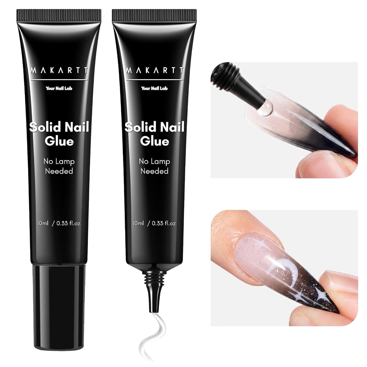 Nail Rhinestone Glue Gel - Super Strong Adhesive for Nail Art | 15ml Clear Gel with Brush Pen