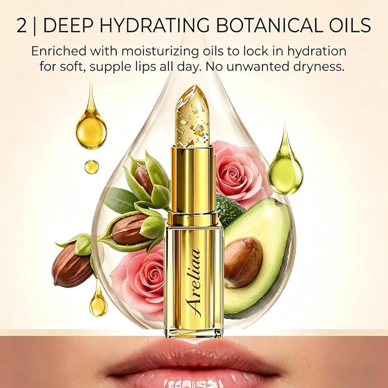 Areliaa Skin-Adaptive Lipstick - Color Changing PH Lipstick for Long-Lasting Moisture | 2-Pack Tinted Lip Glow