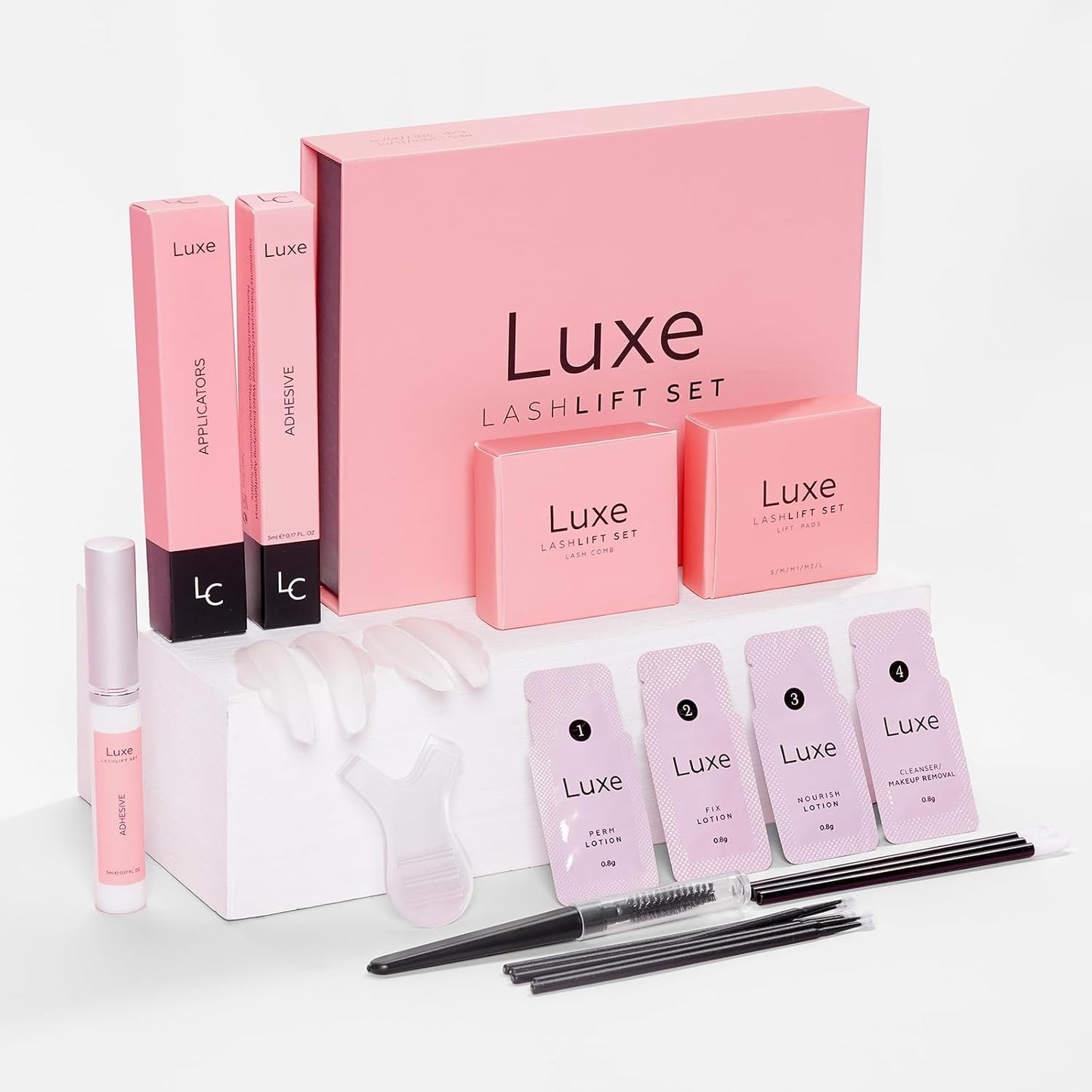 Eyelash Lift Kit - DIY Home Application for Long-Lasting Curled Lashes | 3 Complete Sets + 3 Refills