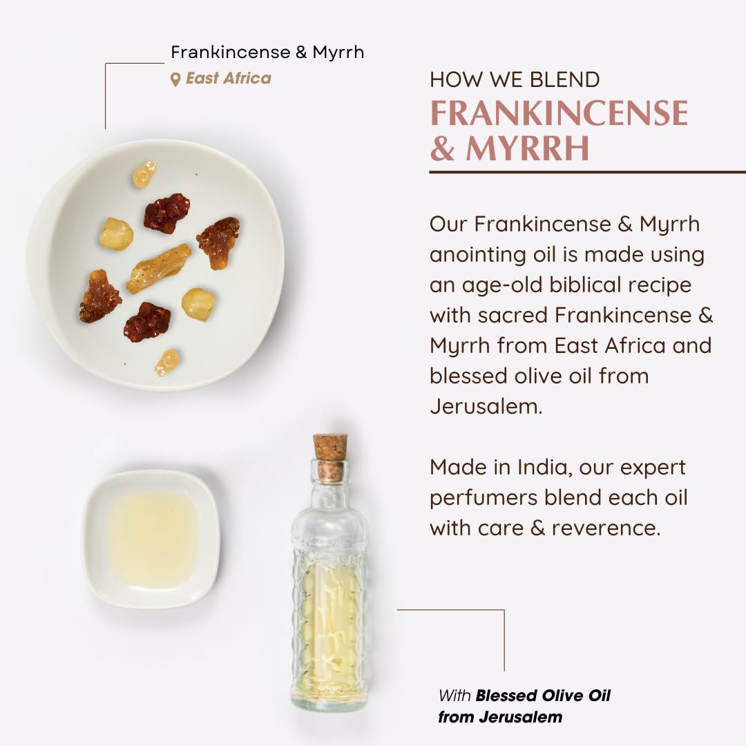 Frankincense & Myrrh Anointing Oil, 9ml, Christian Gifts, Aromafume