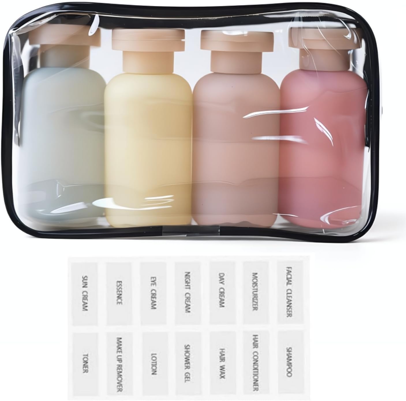 Travel Shampoo Bottles - Leak Proof Reusable Toiletry Containers | 3.4oz, 4-Pack, Garden Series