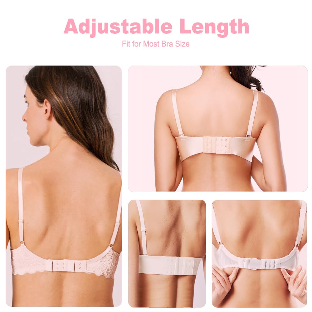Women's Comfortable Bra Extender, Soft Bra Extension Strap with Storage Case for all Bra Brassiere Models, Elastic Lady's Bra Extender