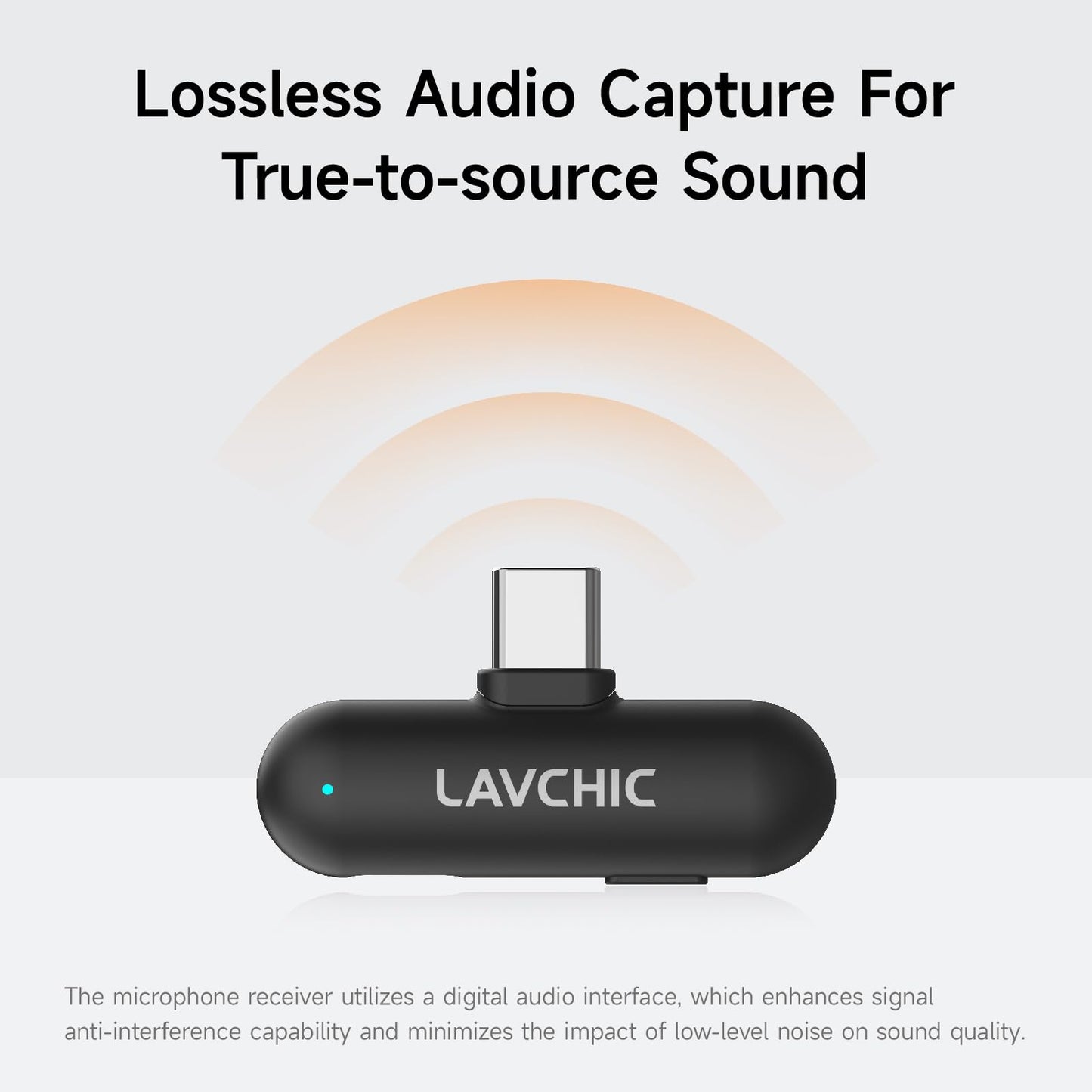 LavChic Mini Lavalier Microphone for iPhone Android Computer with Charging Case USB C Phone Mic for Vlogging Video Audio Recording Wireless Microphone AI Noise Reduction (Mini)