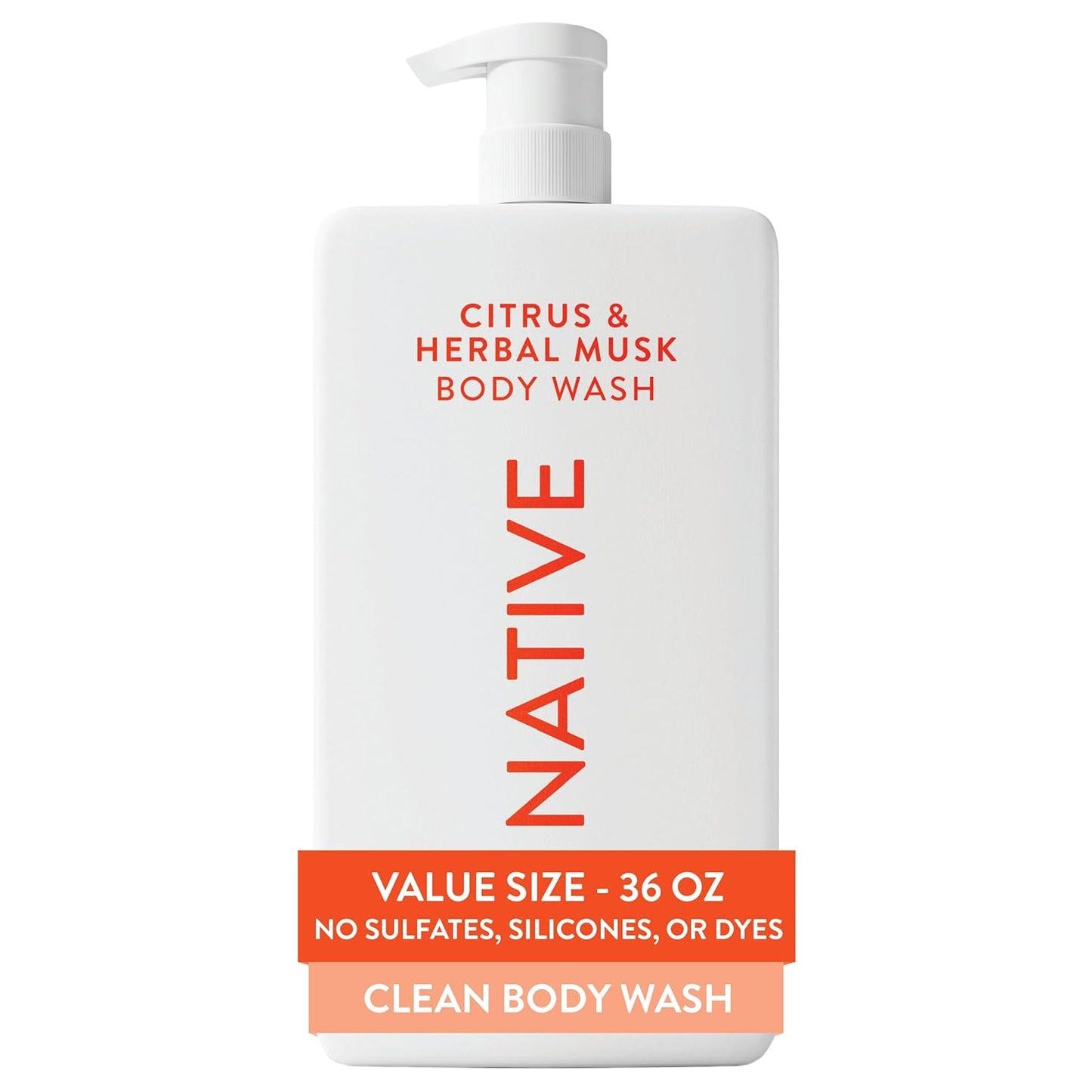 Native Body Wash - Eucalyptus & Mint, Sulfate-Free Formula | 36 oz Pump Bottle for Men & Women